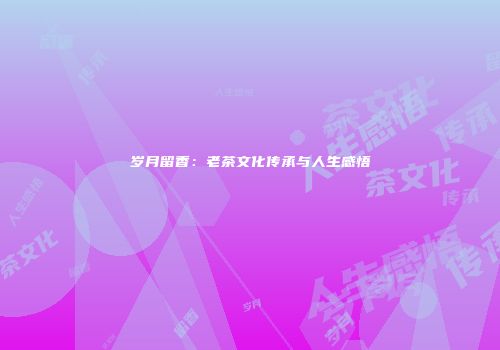 岁月留香：老茶文化传承与人生感悟