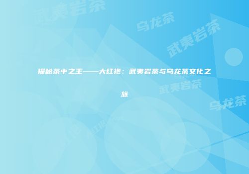 探秘茶中之王——大红袍：武夷岩茶与乌龙茶文化之旅