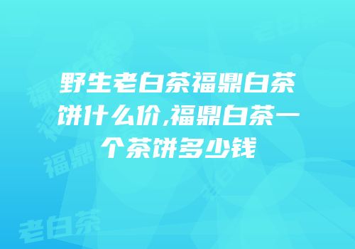 野生老白茶福鼎白茶饼什么价,福鼎白茶一个茶饼多少钱