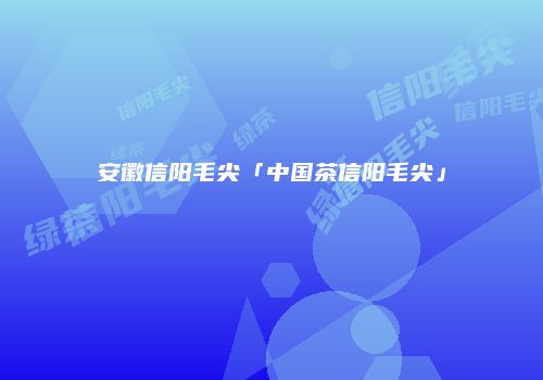 安徽信阳毛尖「中国茶信阳毛尖」
