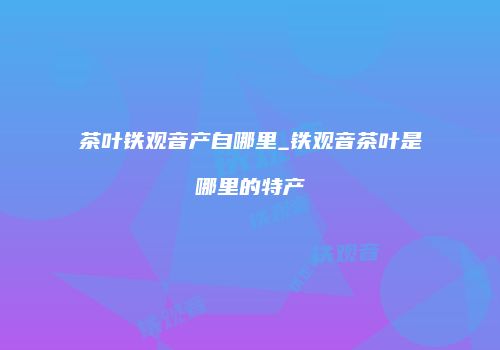 茶叶铁观音产自哪里_铁观音茶叶是哪里的特产