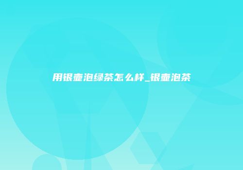 用银壶泡绿茶怎么样_银壶泡茶