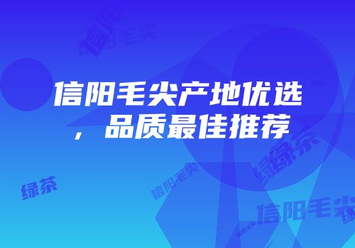 信阳毛尖产地优选，品质最佳推荐
