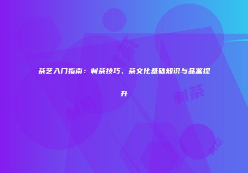 茶艺入门指南：制茶技巧、茶文化基础知识与品鉴提升