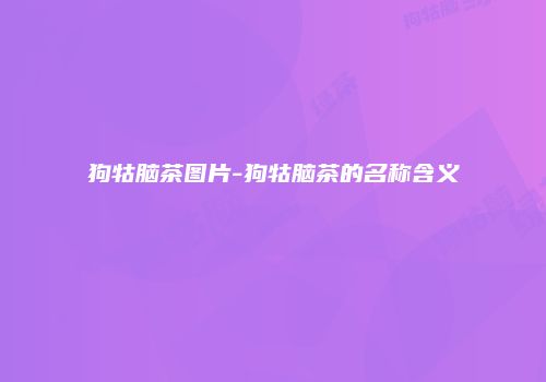 狗牯脑茶图片-狗牯脑茶的名称含义