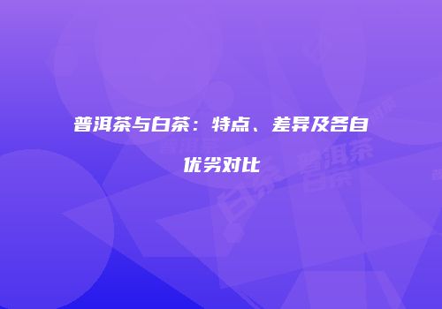 普洱茶与白茶：特点、差异及各自优劣对比