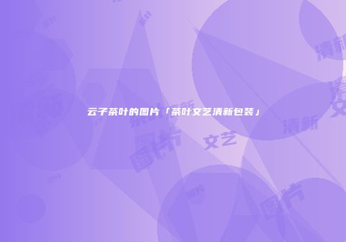 云子茶叶的图片「茶叶文艺清新包装」