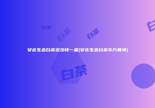 安吉生态白茶多少钱一盒(安吉生态白茶东方雅境)