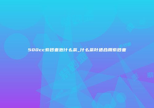 500cc紫砂壶泡什么茶_什么茶叶适合用紫砂壶