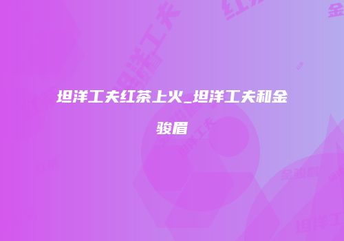 坦洋工夫红茶上火_坦洋工夫和金骏眉