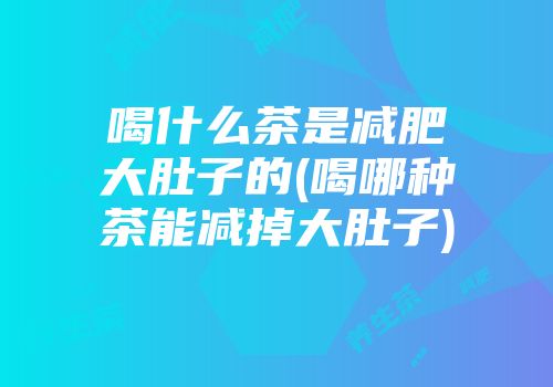 喝什么茶是减肥大肚子的(喝哪种茶能减掉大肚子)
