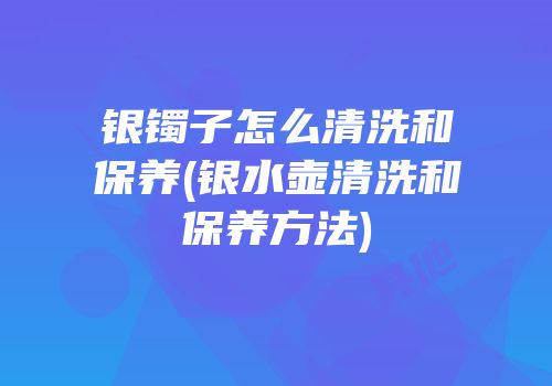 银镯子怎么清洗和保养(银水壶清洗和保养方法)