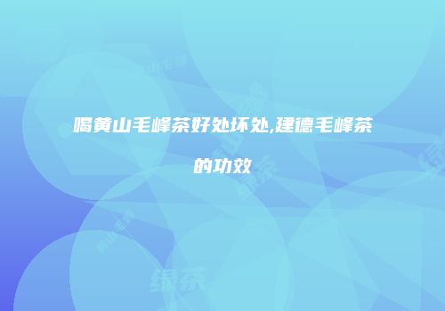 喝黄山毛峰茶好处坏处,建德毛峰茶的功效