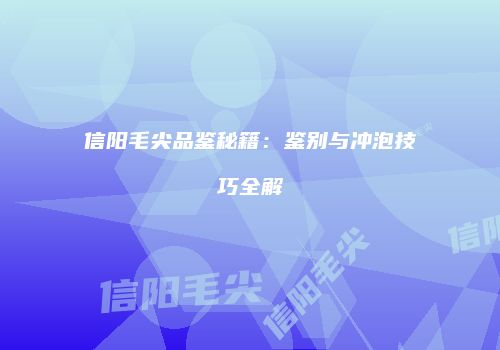 信阳毛尖品鉴秘籍：鉴别与冲泡技巧全解