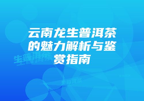 云南龙生普洱茶的魅力解析与鉴赏指南