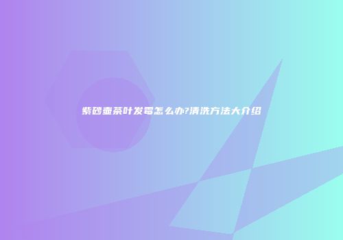 紫砂壶茶叶发霉怎么办?清洗方法大介绍