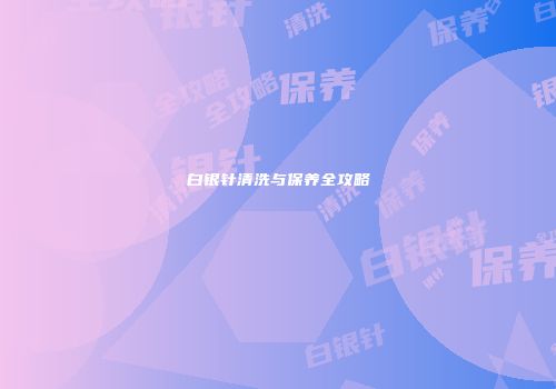 白银针清洗与保养全攻略