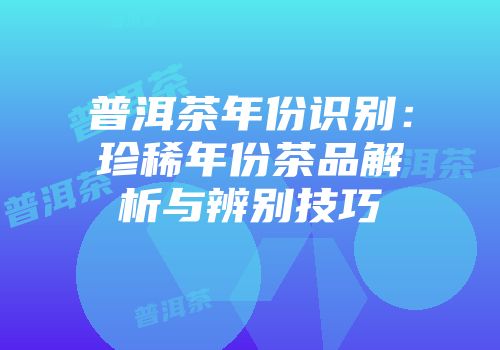普洱茶年份识别：珍稀年份茶品解析与辨别技巧