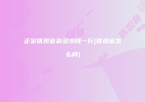 正宗铁观音茶多少钱一斤(铁观音怎么样)