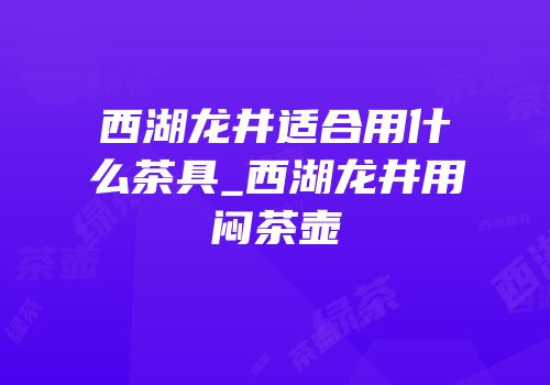 西湖龙井适合用什么茶具_西湖龙井用闷茶壶