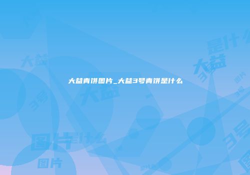 大益青饼图片_大益3号青饼是什么