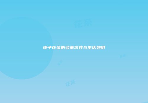 栀子花茶的多重功效与生活妙用