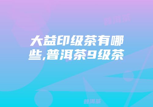 大益印级茶有哪些,普洱茶9级茶