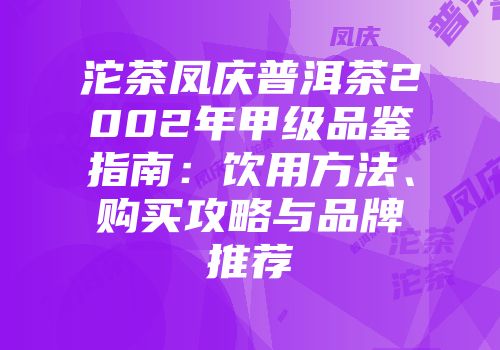 沱茶凤庆普洱茶2002年甲级品鉴指南：饮用方法、购买攻略与品牌推荐