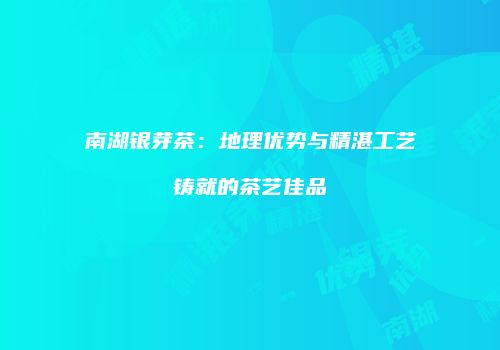 南湖银芽茶：地理优势与精湛工艺铸就的茶艺佳品