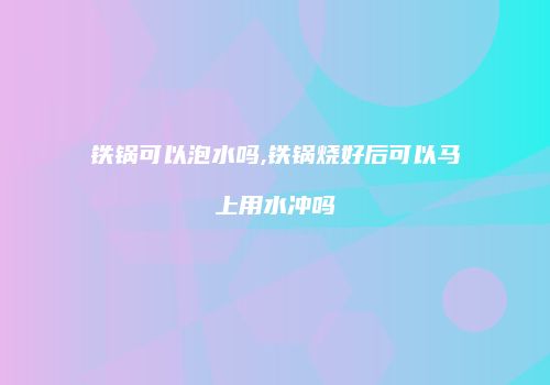 铁锅可以泡水吗,铁锅烧好后可以马上用水冲吗