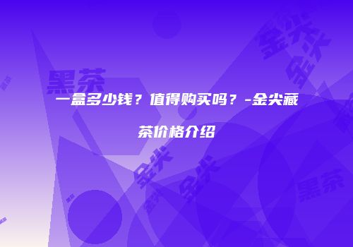 一盒多少钱？值得购买吗？-金尖藏茶价格介绍