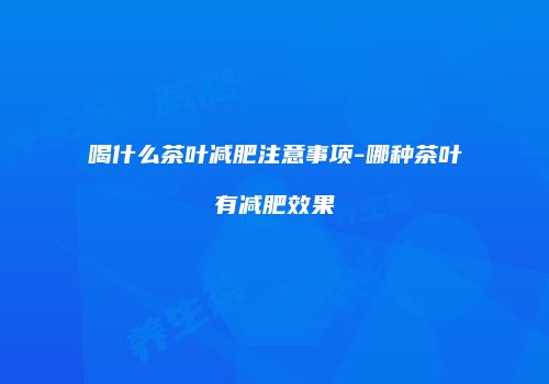 喝什么茶叶减肥注意事项-哪种茶叶有减肥效果