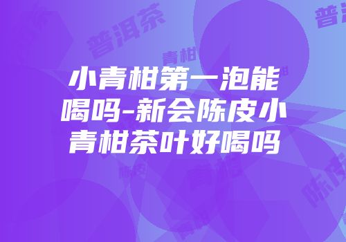 小青柑第一泡能喝吗-新会陈皮小青柑茶叶好喝吗