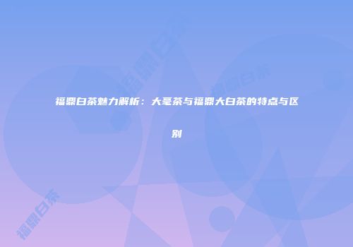 福鼎白茶魅力解析：大毫茶与福鼎大白茶的特点与区别
