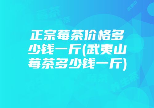 正宗莓茶价格多少钱一斤(武夷山莓茶多少钱一斤)