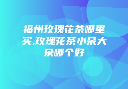 福州玫瑰花茶哪里买,玫瑰花茶小朵大朵哪个好