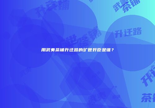 用武夷茶铺升迁路的旷世奸臣是谁？