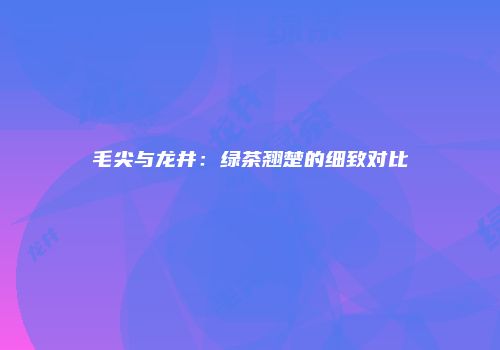 毛尖与龙井：绿茶翘楚的细致对比
