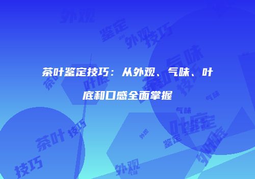 茶叶鉴定技巧：从外观、气味、叶底和口感全面掌握