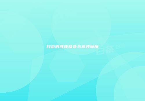 白茶的健康益处与功效解析