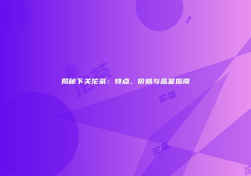 揭秘下关沱茶：特点、价格与品鉴指南