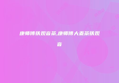康师傅铁观音茶,康师傅大麦茶铁观音