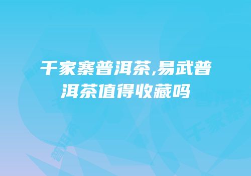 千家寨普洱茶,易武普洱茶值得收藏吗