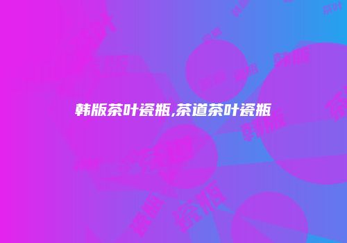 韩版茶叶瓷瓶,茶道茶叶瓷瓶