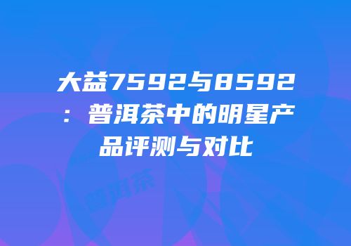 大益7592与8592：普洱茶中的明星产品评测与对比
