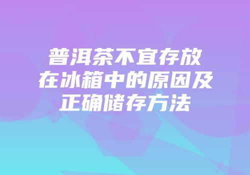 普洱茶不宜存放在冰箱中的原因及正确储存方法