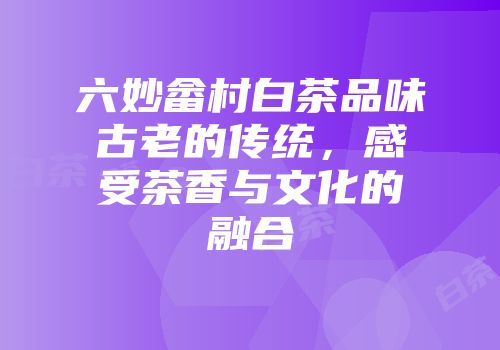 六妙畲村白茶品味古老的传统，感受茶香与文化的融合