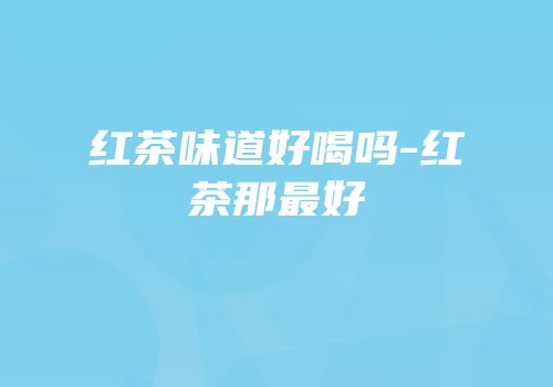 红茶味道好喝吗-红茶那最好