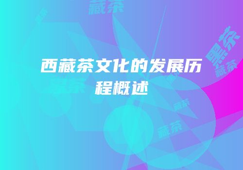 西藏茶文化的发展历程概述