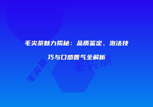 毛尖茶魅力揭秘：品质鉴定、泡法技巧与口感香气全解析